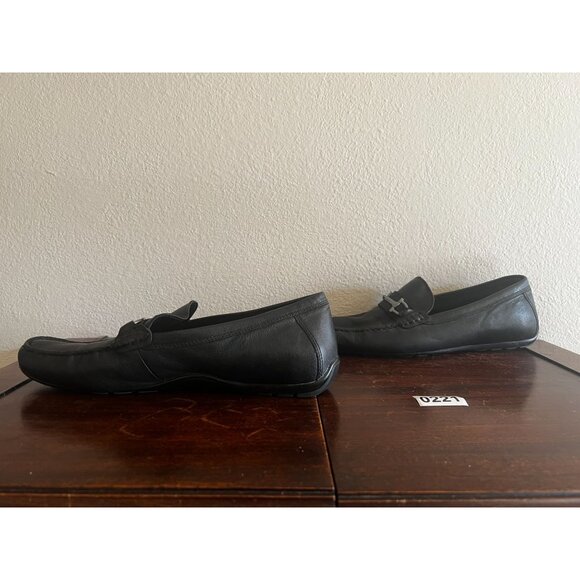 Aldo Orlovoflexx Mens Leather Loafers Driving Shoe Black Sz 10.5 Silver Horsebit - Picture 2 of 16